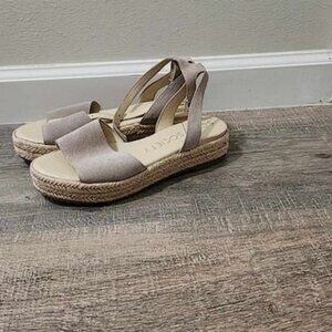 Sole Society suede leather espadrille sandals, sz 7.5